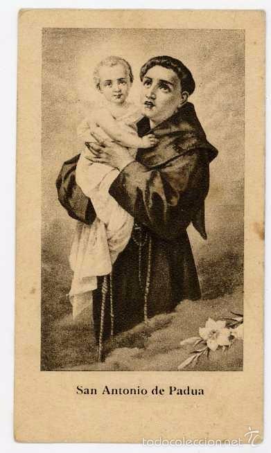 Coleccionismo: ANTIGUA ESTAMPA RELIGIOSA SAN ANTONIO PADUA. NOVENA SAGRADO CORAZ&Oacute;N &Eacute;CIJA 1940