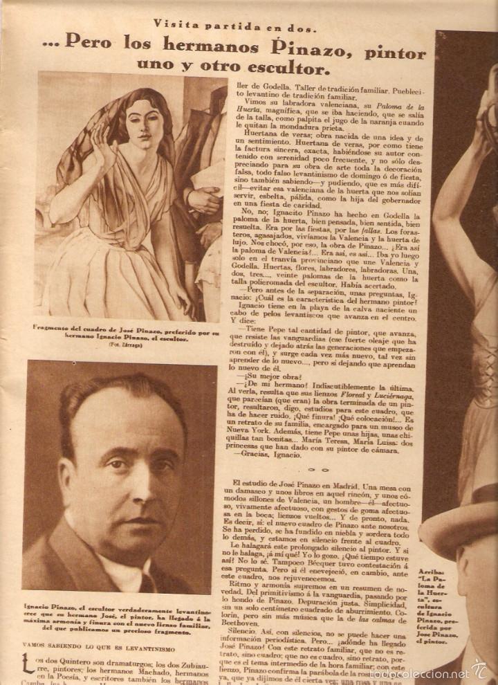 Coleccionismo: A&Ntilde;OS 30 RECORTE PRENSA ARTE ESCULTURA PINTURA HERMANOS PINAZO JOSE IGNACIO PINAZO