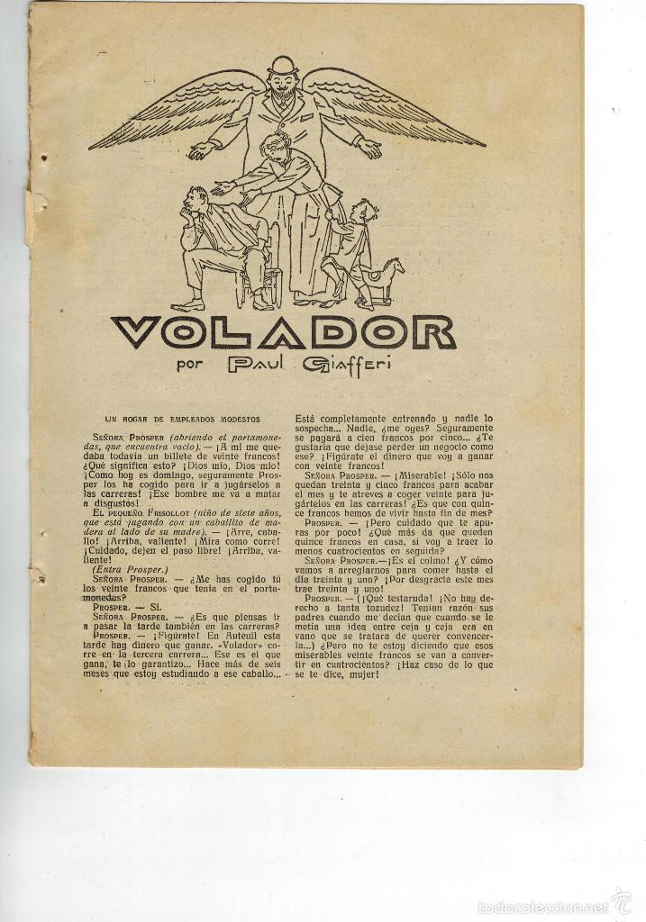 Sammelleidenschaft Papier: A&Ntilde;O 1925 RELATO CORTO VOLADOR POR PAUL GIAFFERI ILUSTRACIONES PRAT DIBUJO