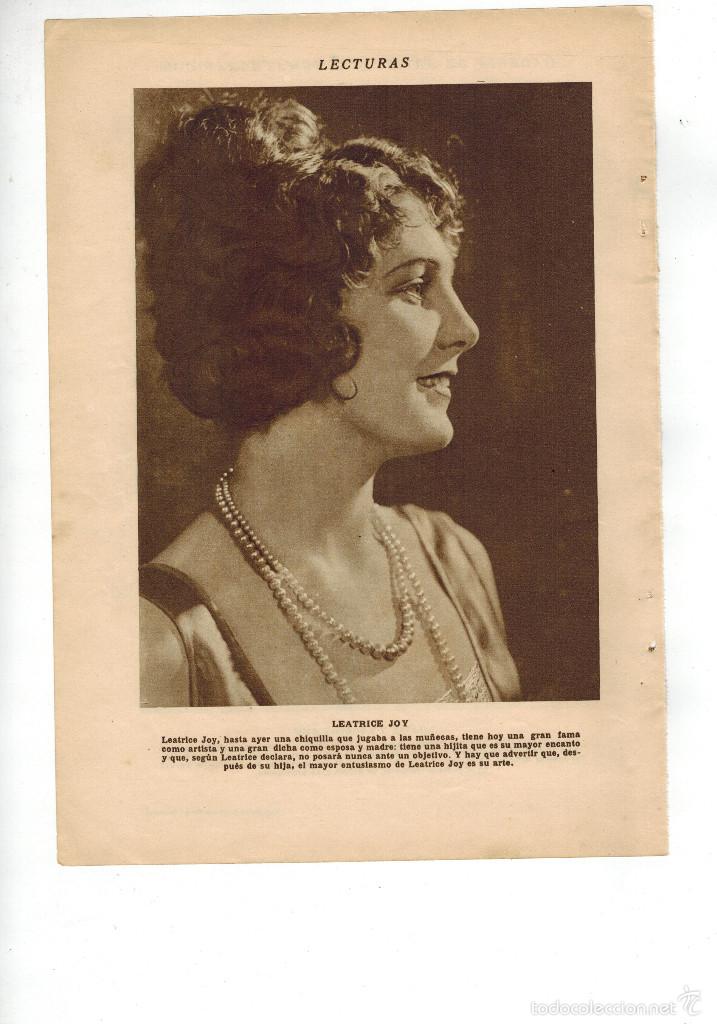 Coleccionismo: A&Ntilde;O 1925 RECORTE PRENSA CINE FOTOGRAFIA LEATRICE JOY LILLIAN DOROTHY GISH ACTRIZ ARTISTA CINE