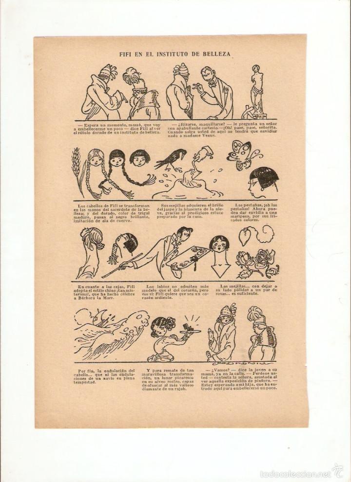 Collezionismo: A&Ntilde;O 1925 RECORTE PRENSA HUMOR DIBUJO CARICATURA XIRINIUS FIFI EN EL INSTITUTO DE BELLEZA