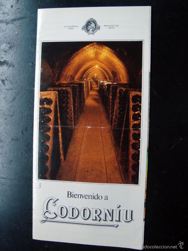 Coleccionismo: Folleto propaganda cavas codorniu - triptico - Foto 1