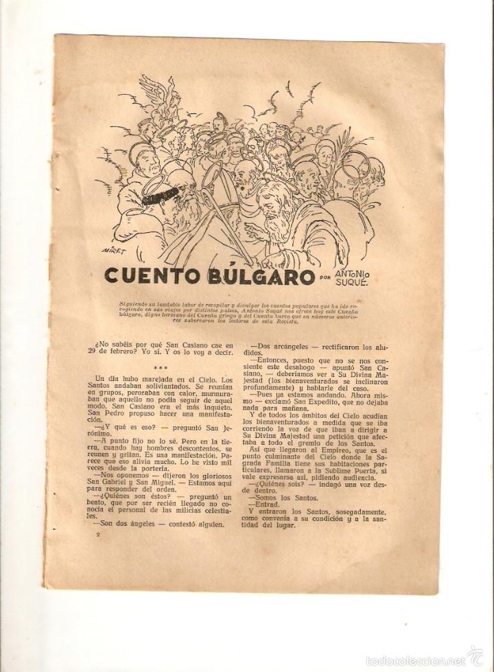 Collezionismo: A&Ntilde;O 1925 RECORTE PRENSA CUENTO BULGARO ANTONIO SUQUE ILUSTRACION MIRET DIBUJO