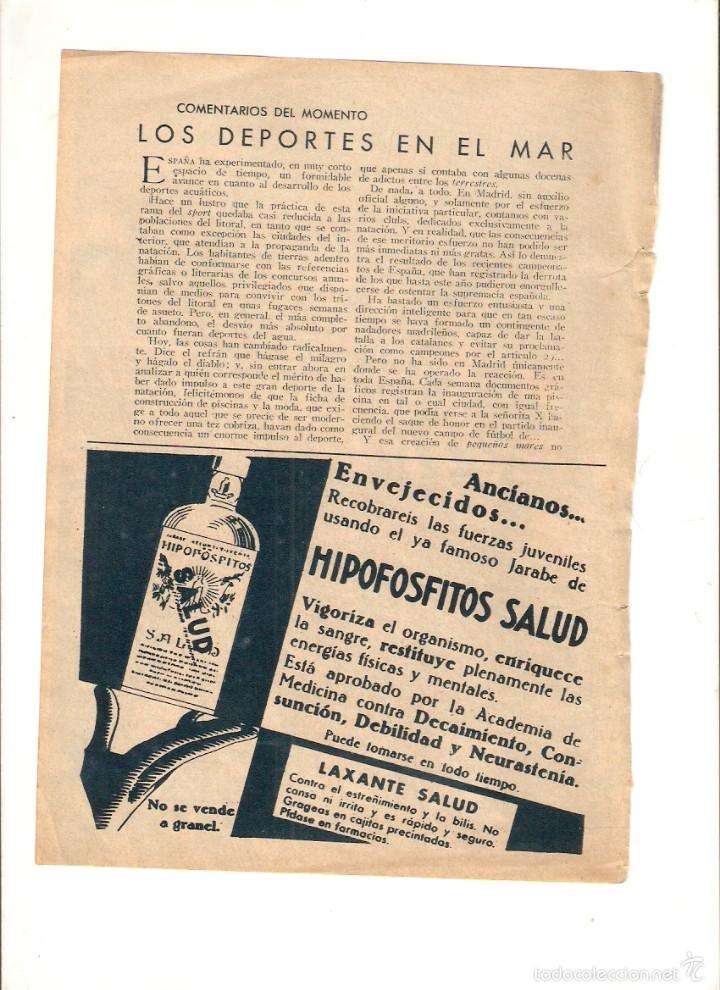 Sammelleidenschaft Papier: A&Ntilde;O 1934 RECORTE PRENSA PUBLICIDAD JARABE HIPOFOSFITOS SALUD RECONSTITUYENTE