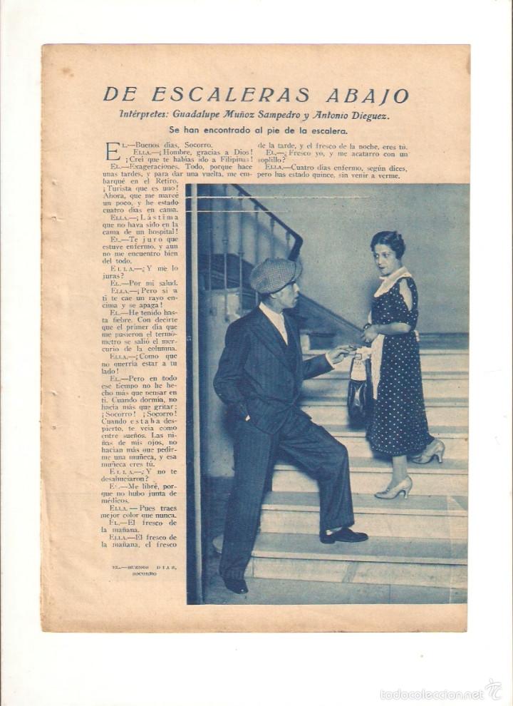 Colecionismo: A&Ntilde;O 1934 GUION OBRA DE TEATRO DE ESCALERAS ABAJO GUADALUPE MU&Ntilde;OZ SAMPEDRO ANTONIO DIEGUEZ