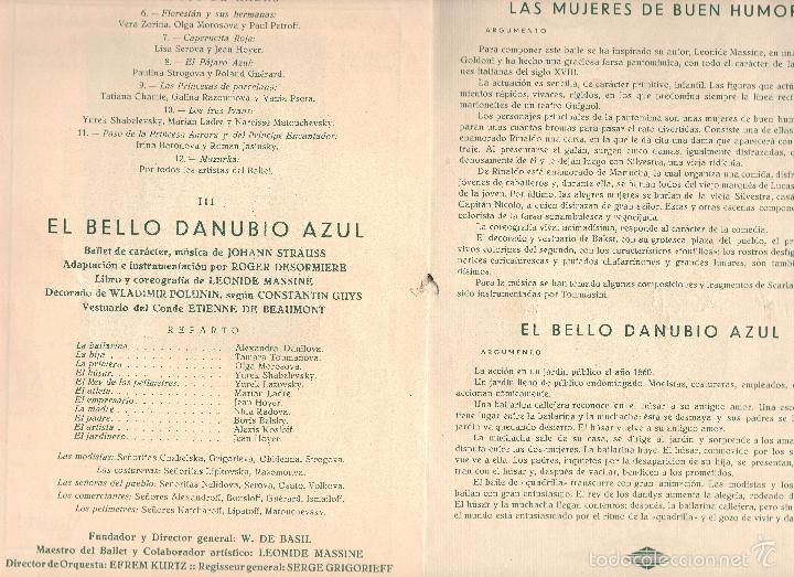 Coleccionismo: ANTIGUO PROGRAMA DE TEATRO DE LA ZARZUELA - DE BASIL&acute;S BALLETS RUSSES - 1935 - Foto 4