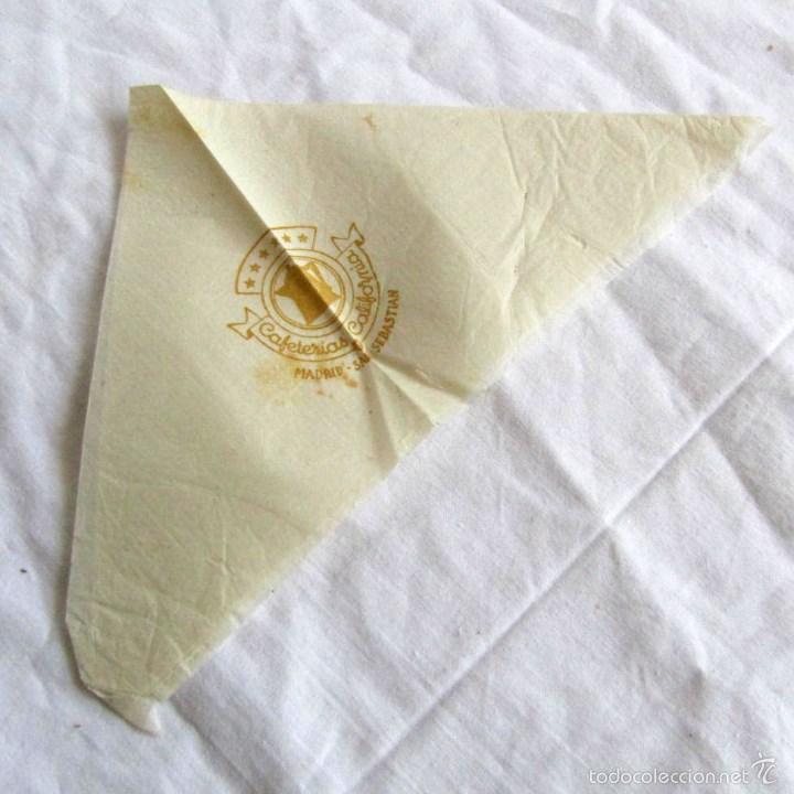 Coleccionismo: Servilleta Cafeter&iacute;a California Madrid - San Sebasti&aacute;n a&ntilde;os 50