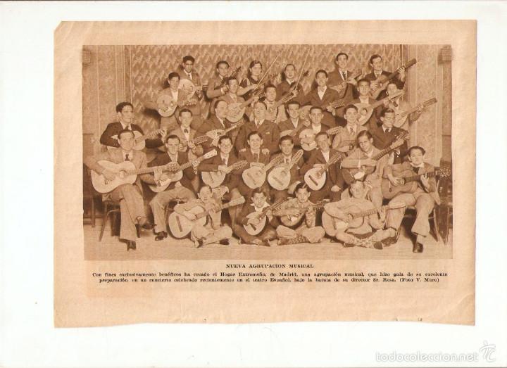 Sammelleidenschaft Papier: A&Ntilde;O 1935 RECORTE PRENSA MUSICA NUEVA AGRUPACION MUSICAL CASAL EXTREME&Ntilde;O DE MADRID DIRECTOR RESA