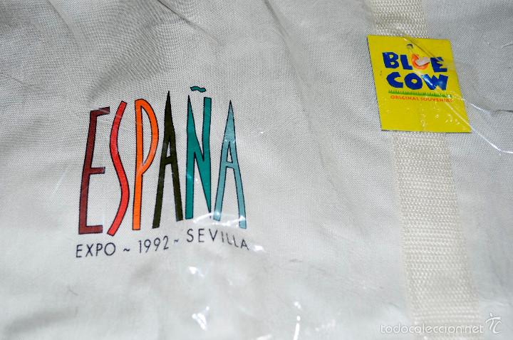 Coleccionismo: Bolsa macuto Espa&ntilde;a, EXPO&acute;92. Nueva - Foto 2