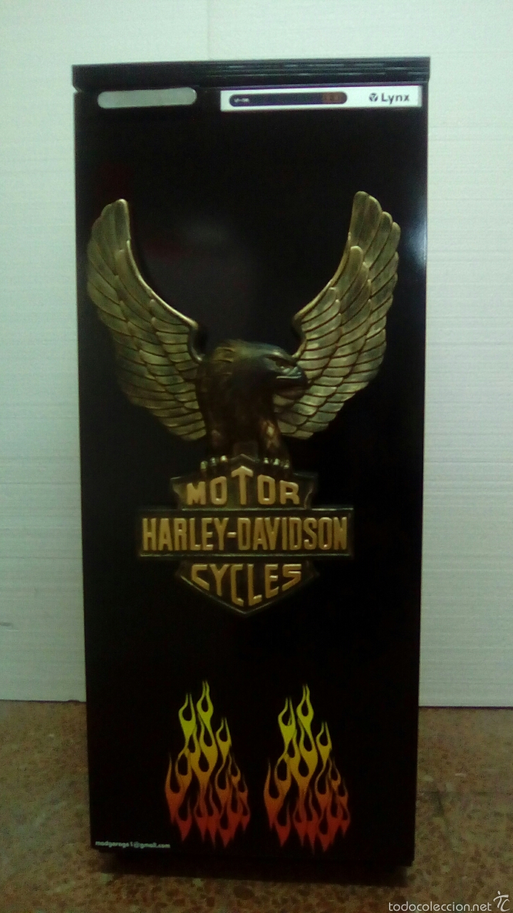 Coleccionismo: NEVERA TEMATIZADA HARLEY DAVIDSON - Foto 1