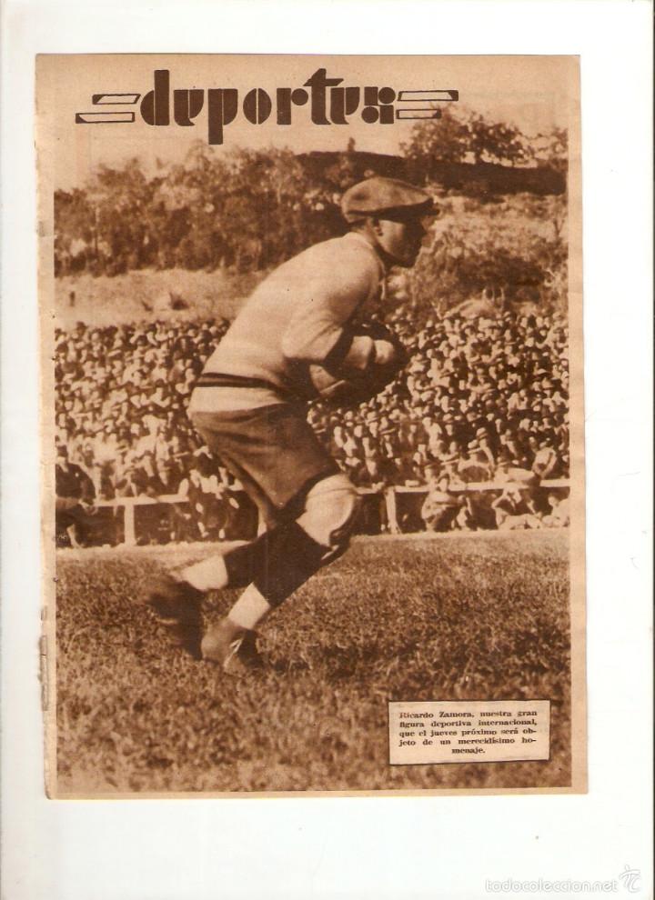Coleccionismo: A&Ntilde;O 1934 RECORTE PRENSA DEPORTES FUTBOL RICARDO ZAMORA