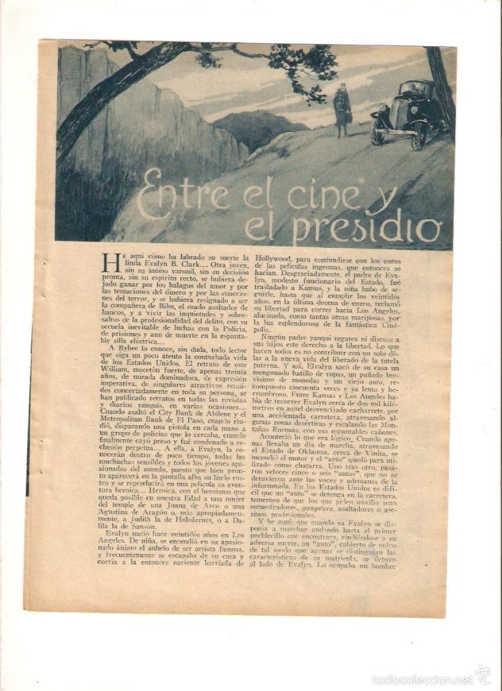 Sammelleidenschaft Papier: A&Ntilde;O 1934 RECORTE PRENSA RELATO CORTO ENTRE EL CINE Y EL PRESIDIO MARTIN AVILA DIBUJO M RAMOS