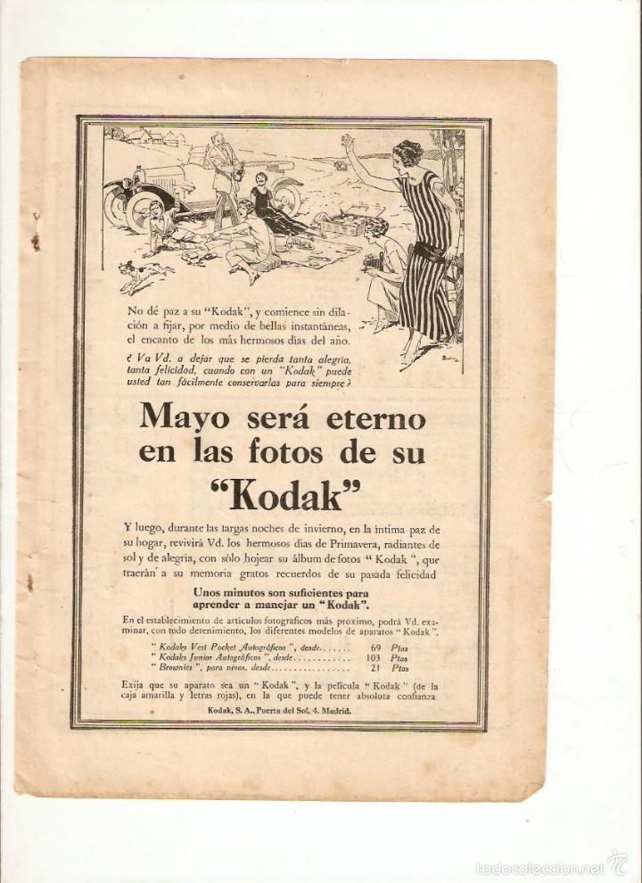 Collezionismo: A&Ntilde;O 1926 RECORTE PRENSA PUBLICIDAD FOTOGRAFIA KODAK