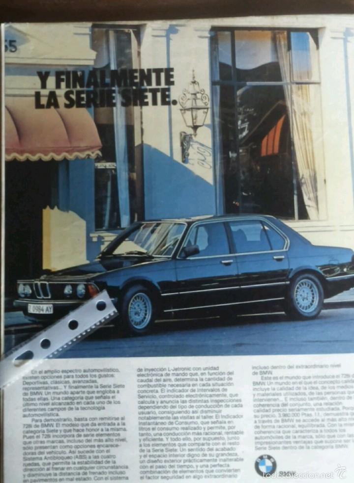 Coleccionismo: Publicidad automovil Bmw 728 de 1985