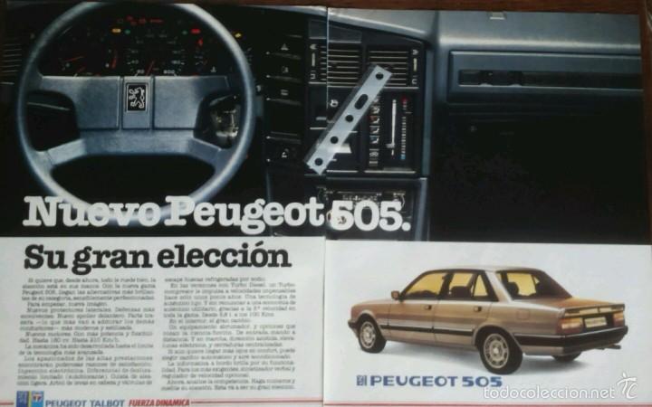Coleccionismo: Publicidad automovil Peugeot 505 de 1985