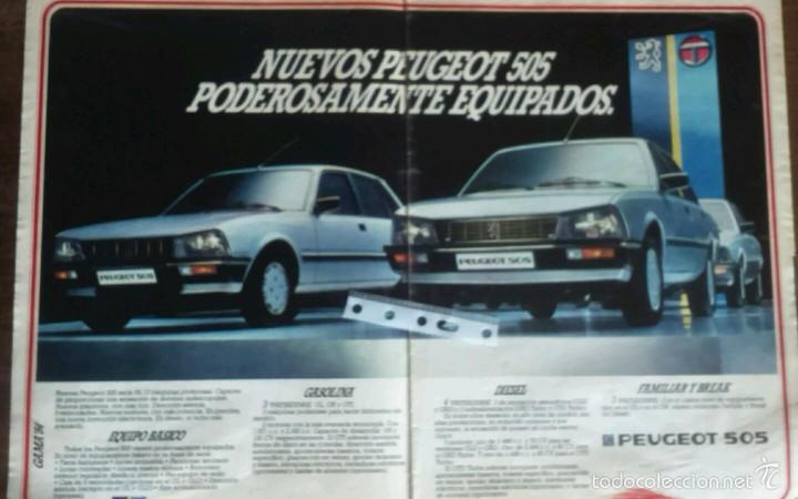 Coleccionismo: Publicidad automovil Peugeot 505 de 1984