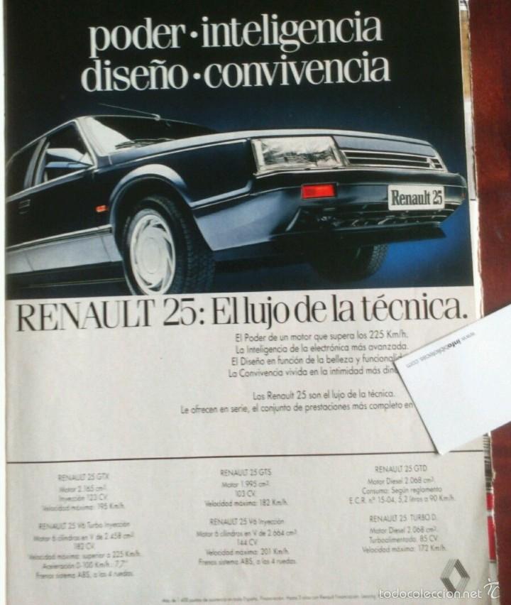Coleccionismo: Publicidad automovil Renault 25 de 1986