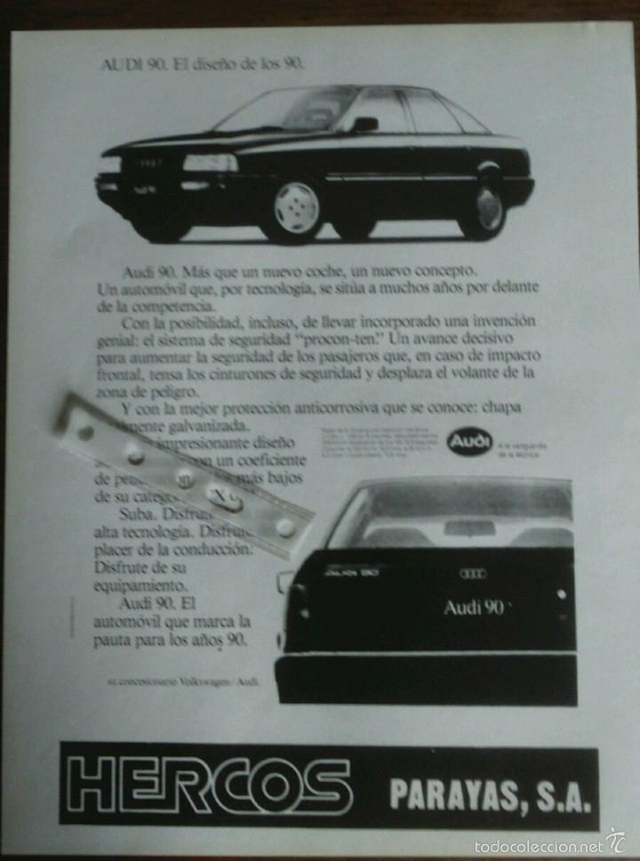 Coleccionismo: Publicidad automovil Audi 90