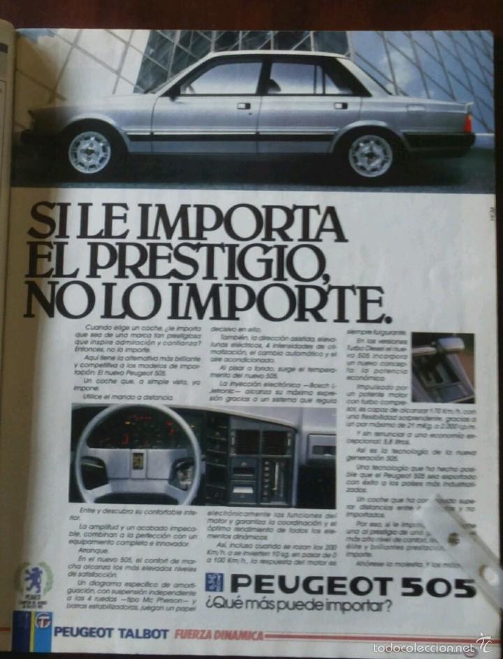 Coleccionismo: Publicidad automovil Peugeot 505 de 1986