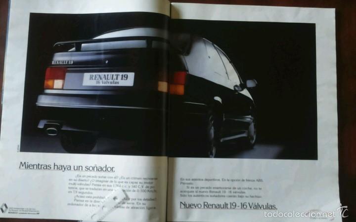 Coleccionismo: Publicidad automovil Renault 19 16 v&aacute;lvulas de 1990