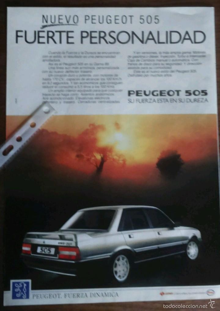 Coleccionismo: Publicidad automovil Peugeot 505
