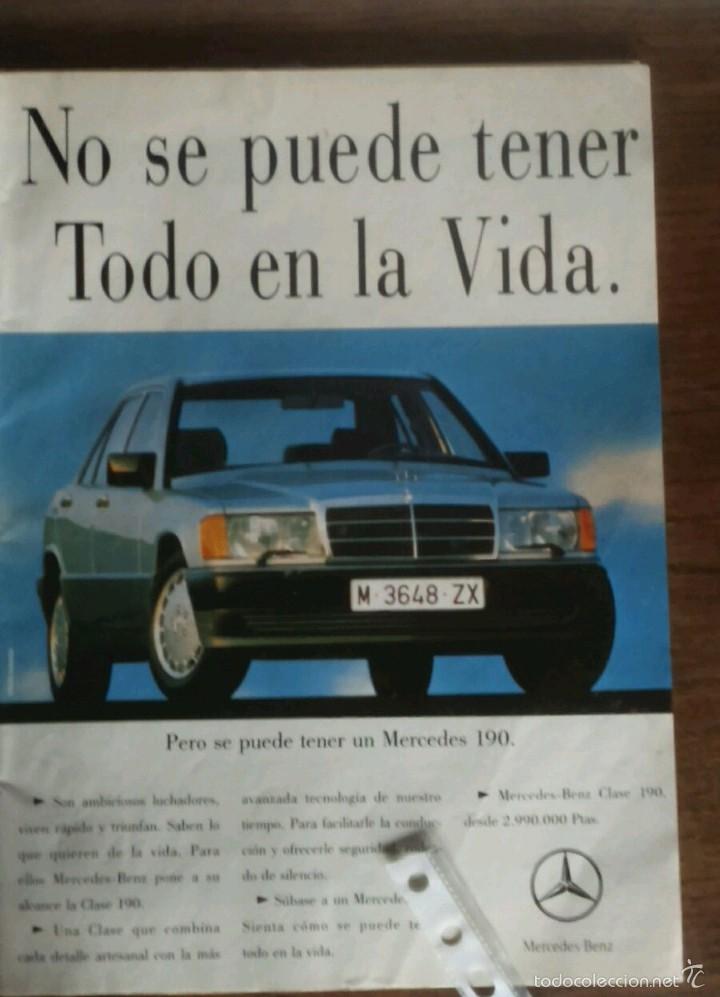 Coleccionismo: Publicidad automovil Mercedes-Benz 190 de 1991