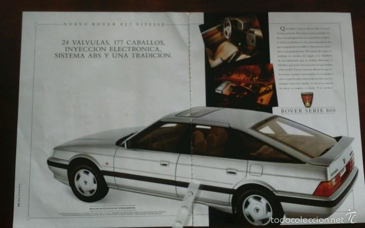 Coleccionismo: Publicidad automovil Rover serie 800 de 1989
