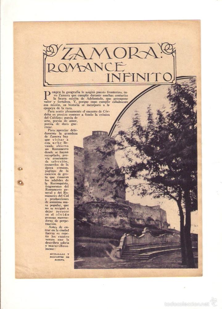 Collecting paper: A&Ntilde;O 1935 RECORTE PRENSA ZAMORA MURALLA PALACIO CASA DE LOS MOMOS ALCAZAR TEMPLO DE LA MAGDALENA