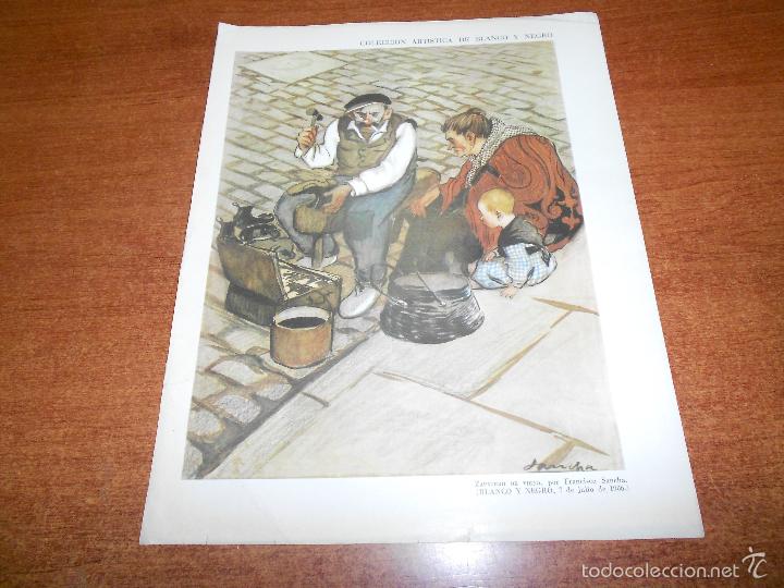 Coleccionismo: ILUSTRACI&Oacute;N: ZAPATERO DE VIEJO DE FRANCISCO SANCHA L&Aacute;MINA COLECCI&Oacute;N ART&Iacute;STICA DE BLANCO Y NEGRO 1958