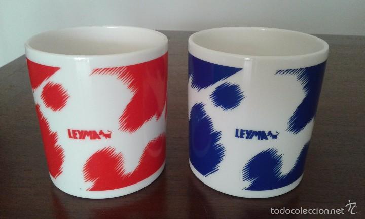 Sammeln: 2 TAZAS DE PL&Aacute;STICO. PUBLICIDAD LECHE LEYMA