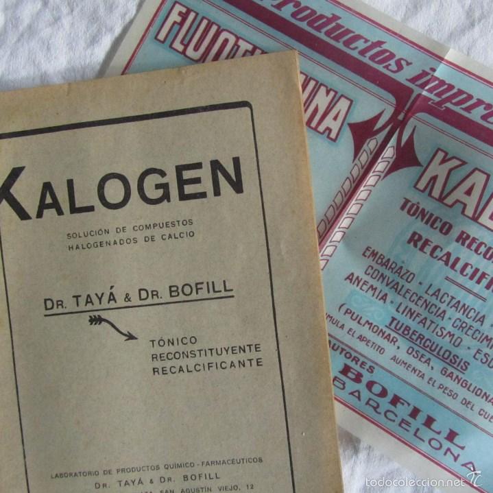 Coleccionismo: Folleto de 8 p&aacute;ginas + publicidad t&oacute;nico Kalogen Dr. Tay&aacute; & Dr. Bofill