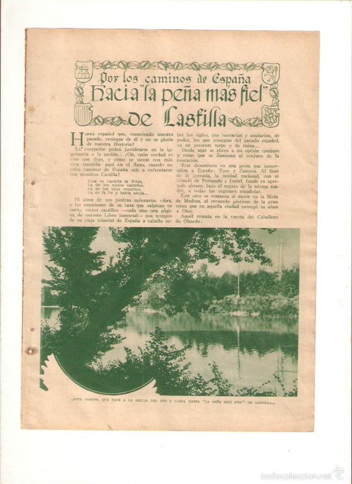 Sammelleidenschaft Papier: A&Ntilde;O 1934 HACIA LA PE&Ntilde;A MAS FIEL DE CASTILLA PE&Ntilde;AFIEL CASTILLO DOS HERMANAS SEVILLA GOMEZ PICKMAN