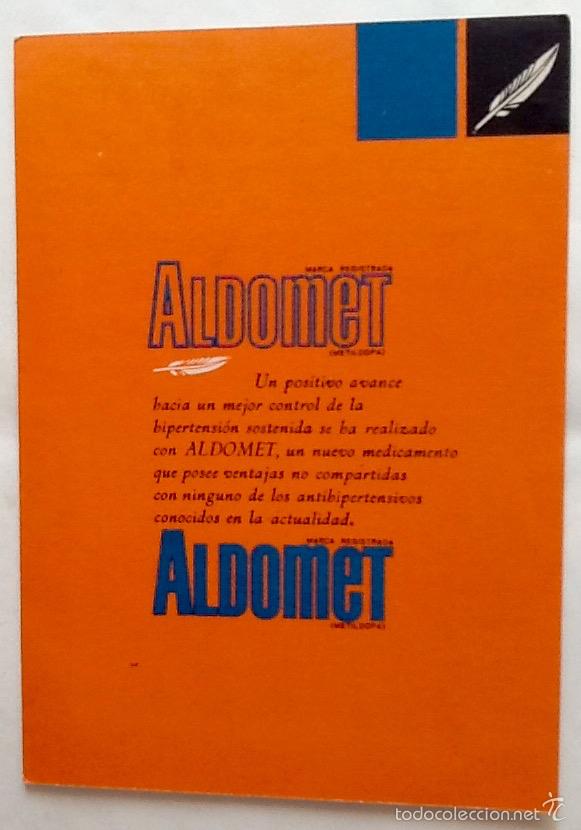 Coleccionismo: TARJETA PUBLICITARIA. HIPERTENSIVO ALDOMET. A&Ntilde;OS 60 . EL ENVIO ESTA INCLUIDO.
