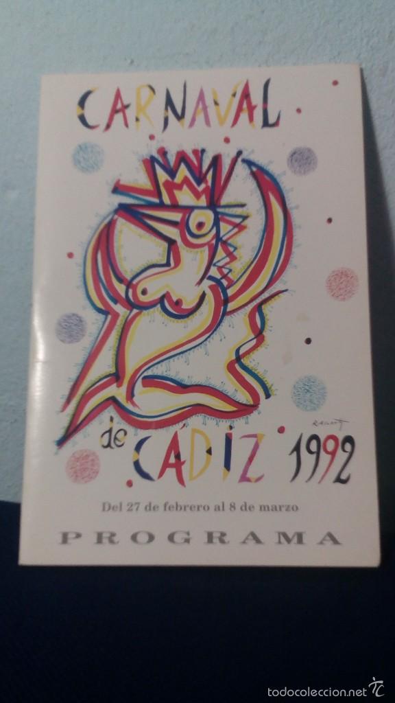 Coleccionismo: PROGRAMA CARNAVAL DE CADIZ 1988 / BUEN ESTADO