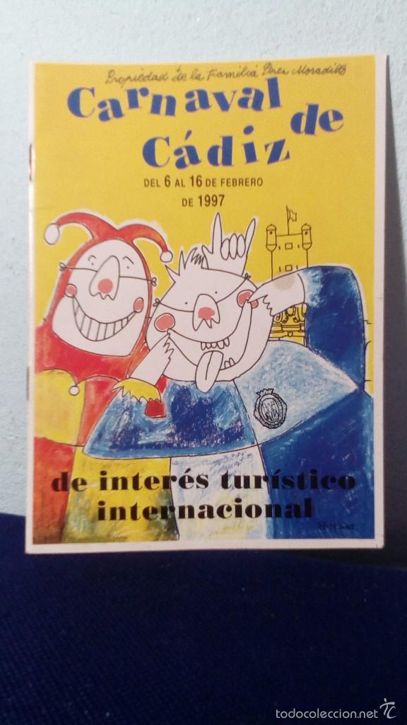 Coleccionismo: PROGRAMA CARNAVAL DE CADIZ 1997 / BUEN ESTADO