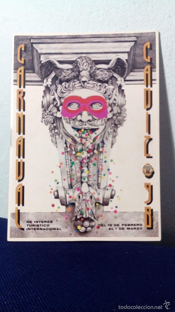 Coleccionismo: PROGRAMA CARNAVAL DE CADIZ 1998 / BUEN ESTADO