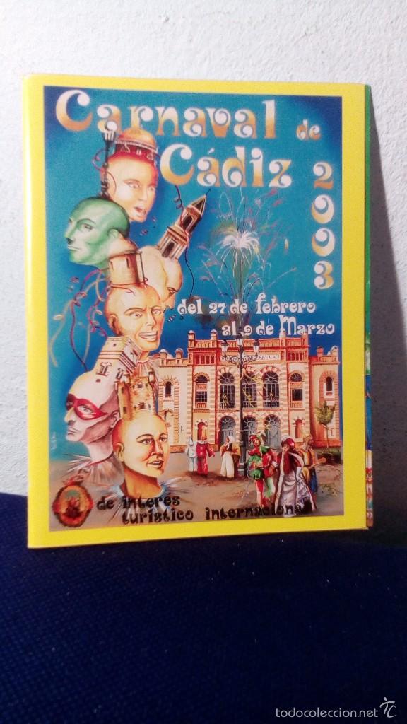 Coleccionismo: PROGRAMA CARNAVAL DE CADIZ 2003 / BUEN ESTADO