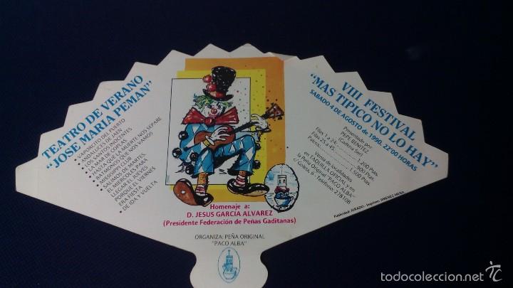 Coleccionismo: ORIGINAL ABANICO DEL CARNAVAL DE C&Aacute;DIZ 1990 ORGANIZA PE&Ntilde;A ORIGINAL PACO ALBA / BUEN ESTADO