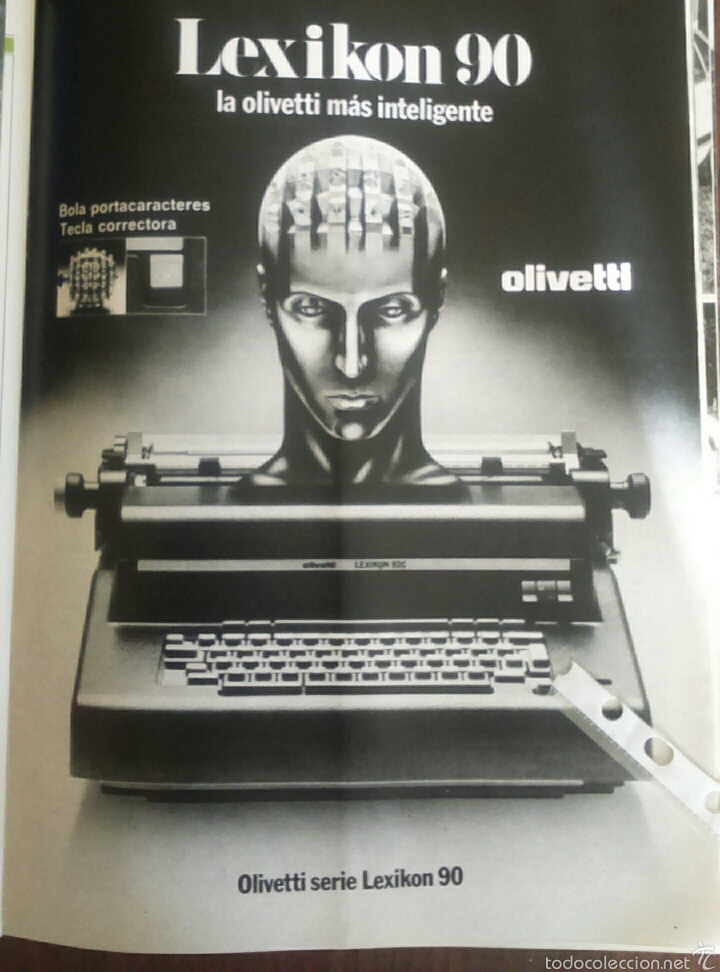 Coleccionismo: Publicidad m&aacute;quina escribir Olivetti de 1977