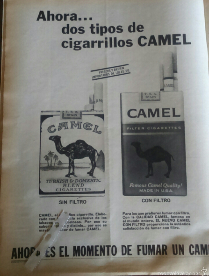 Coleccionismo: Publicidad tabaco Camel de 1967