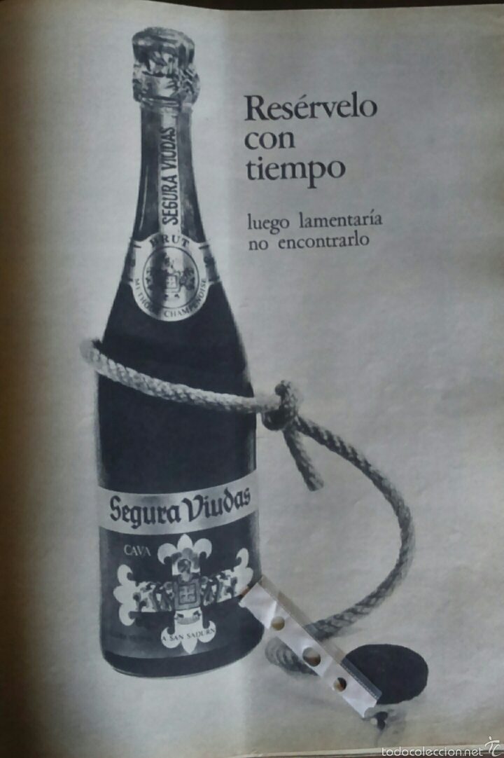 Coleccionismo: Publicidad bebida Cava Segura Viudas de 1970