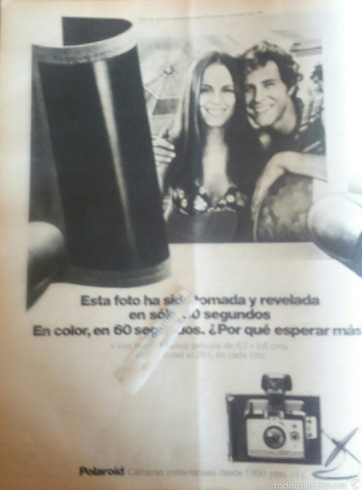 Coleccionismo: Publicidad c&aacute;mara de Fotos Polaroid de 1970