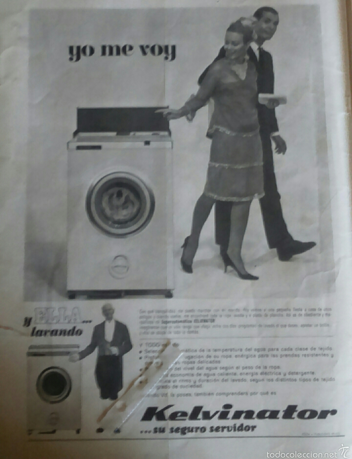 Coleccionismo: Publicidad Lavadora Kelvinator de 1968