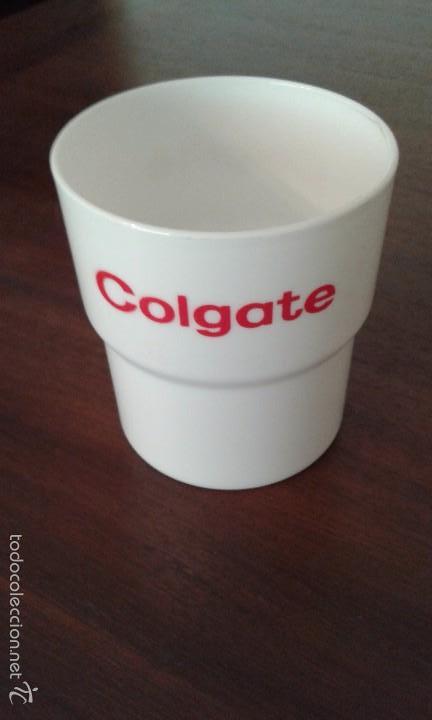 Coleccionismo: ANTIGUO VASO DE COLGATE DE PL&Aacute;STICO EN COLOR BLANCO