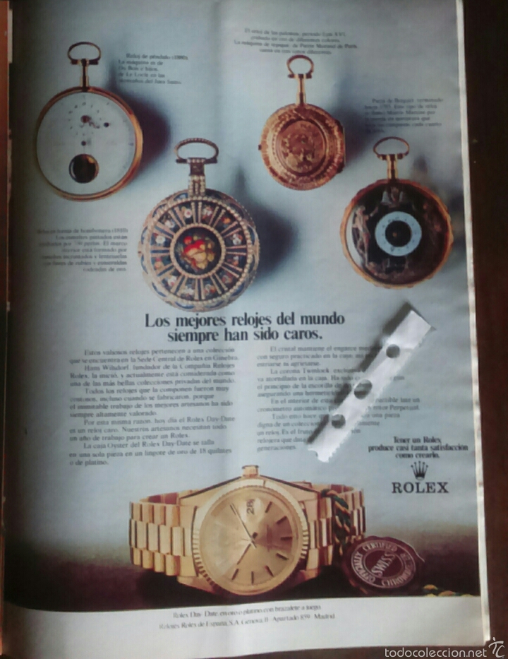 Collecting: Publicidad Reloj Rolex de 1977