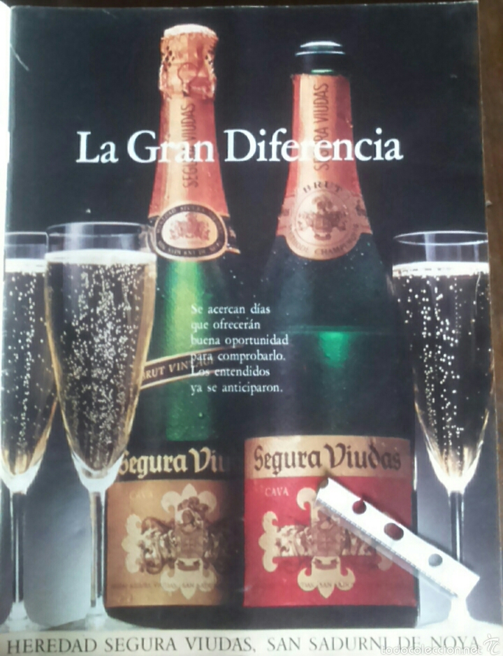 Collecting: Publicidad bebida Cava Segura Viudas de 1976