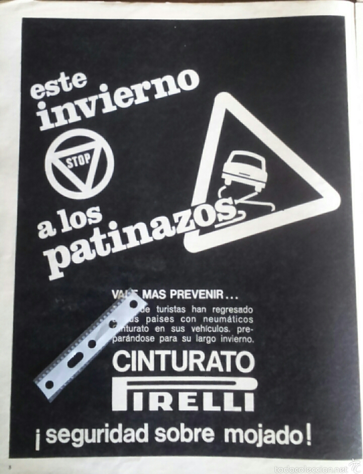 Collecting: Publicidad cubiertas neum&aacute;ticos Pirelli de 1969