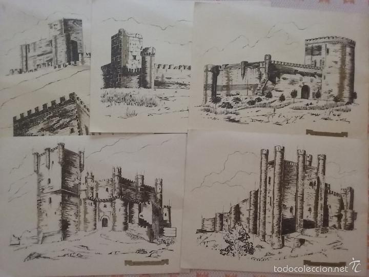 Coleccionismo: 7 LAMINAS SERIE CASTILLOS DE ESPA&Ntilde;A LABORATORIOS CASEN A&Ntilde;O 1969