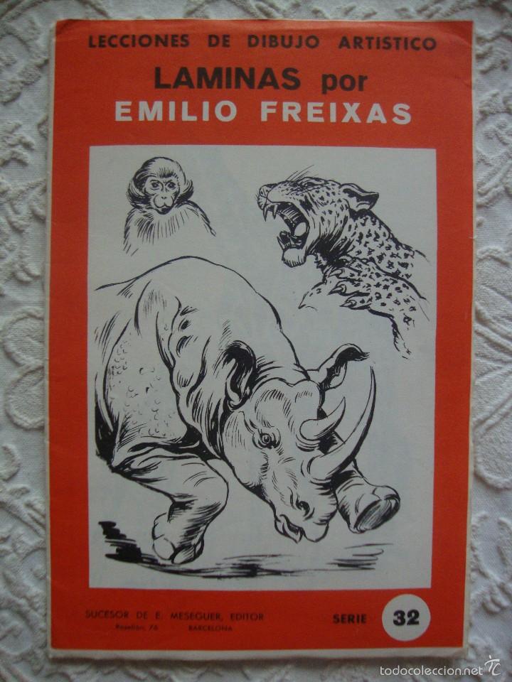 Coleccionismo: L&Aacute;MINAS POR EMILIO FREIXAS. LECCIONES DE DIBUJO ART&Iacute;STICO. N&ordm; 32 ANIMALES. A&Ntilde;O 1964