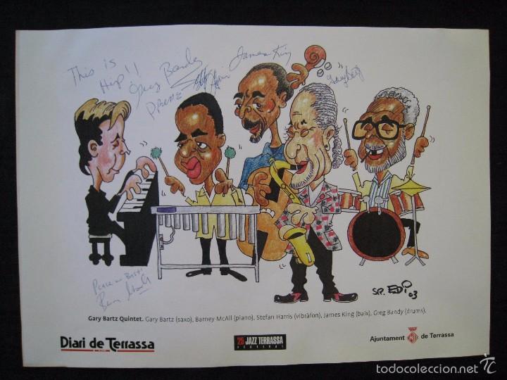 Collezionismo: LAMINA POSTER DIARI DE TERRASSA - GARY BARTZ QUINTET - 25 FESTIVAL JAZZ TERRASSA.